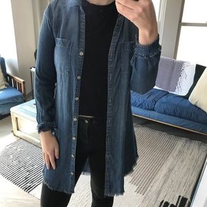 cloth & stone chambray dress/jacket